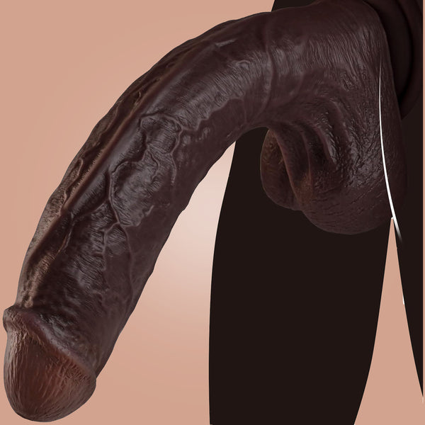 11 Inch Realistic Black Dildo